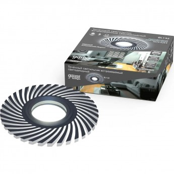 Светильник GAUSS BACKLIGHT BL132 круглый/узор, Черный, Gu5.3, 3W, LED 4000K