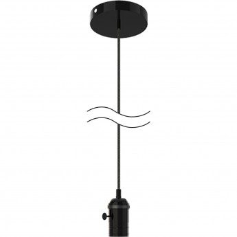 Светильник подвесной GAUSS DECOR PL041 черный E27, 1 м, 1/40