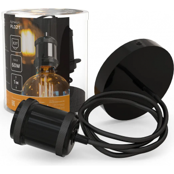 Светильник подвесной GAUSS DECOR PL021 черный E27, 1 м